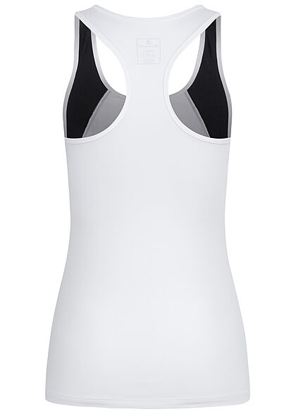 Champion Dames Tank Top met logo-opdruk wit zwart