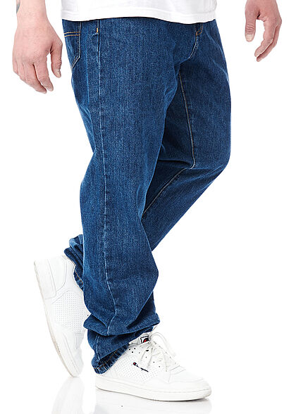 Urban Classics Heren Jeans Broek met 4 zakken indigo blauw