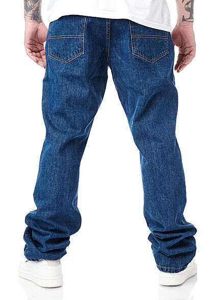 Urban Classics Heren Jeans Broek met 4 zakken indigo blauw