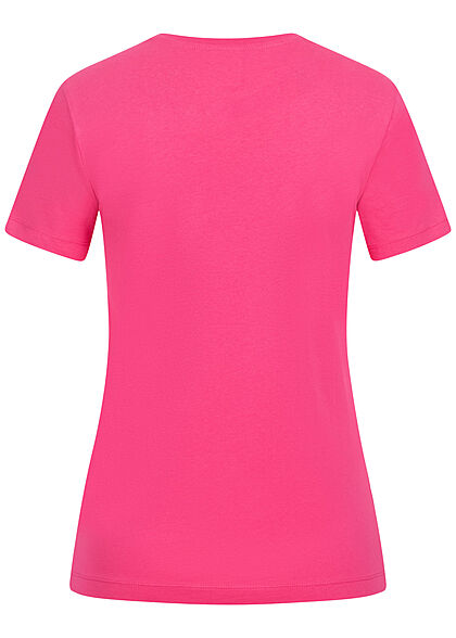Champion Damen T-Shirt mit Statement Print It takes pink weiss