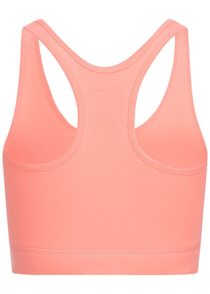 Champion Damen Performance Crop Tank Top Bra mit Logo Print peach orange rose