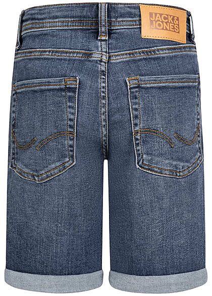 Jack and Jones Junior Jeans Korte broek met 5 zakken vernietigde look marineblauw