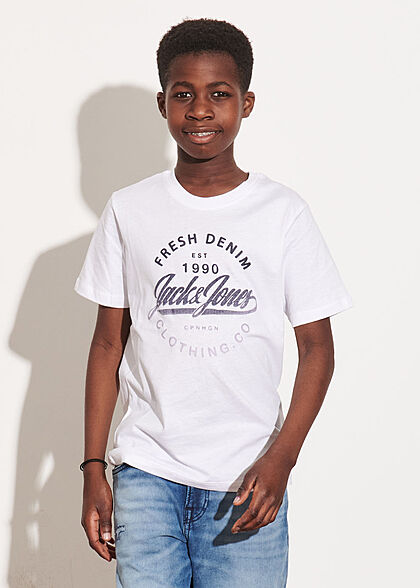 Jack and Jones Junior T-Shirt met logo-opdruk wit
