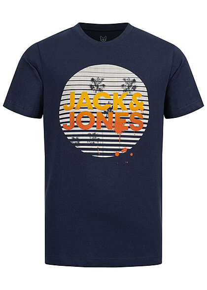 Jack and Jones Junior T-Shirt met logo-opdruk marineblauw