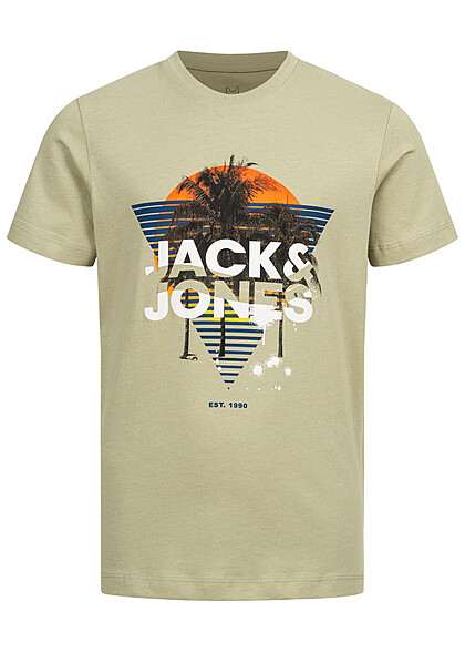 Jack and Jones Junior T-Shirt met logo-opdruk groen