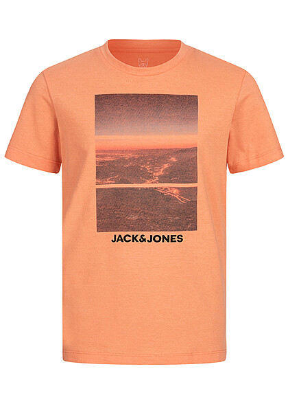 Jack and Jones Junior T-Shirt met logo-opdruk koraalroze