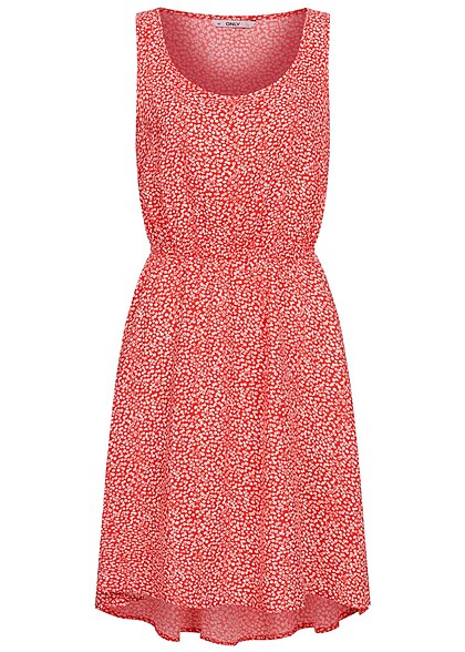 ONLY Dames Viscose Jurk met print rood wit
