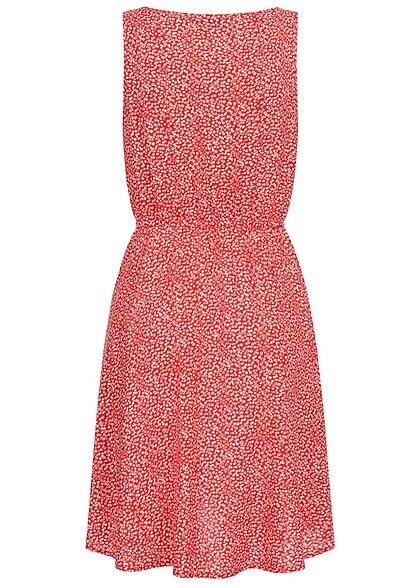 ONLY Dames Viscose Jurk met print rood wit