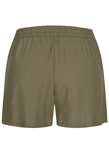 ONLY Dames Korte broek met elastische tailleband groen