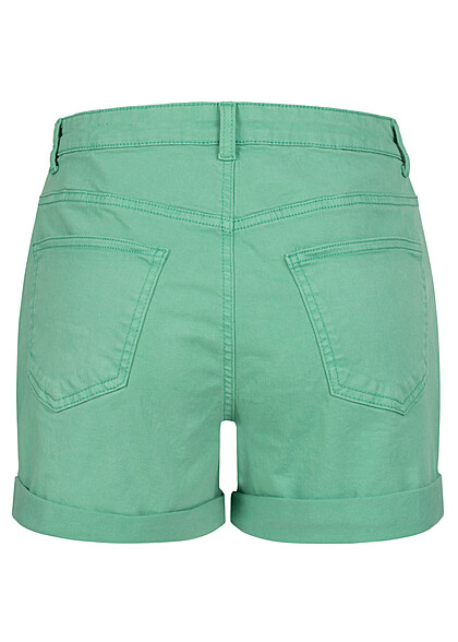 ONLY Dames Jeans Korte broek met 5 zakken groen