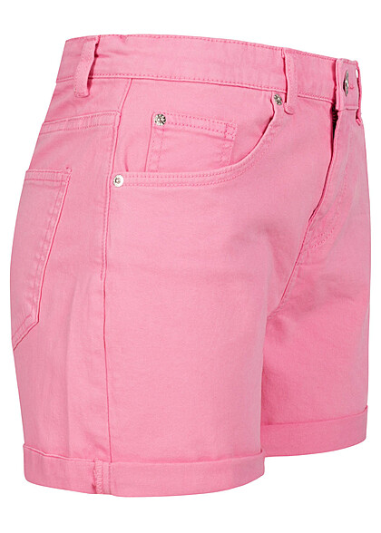 ONLY Dames Jeans Korte broek met 5 zakken roze