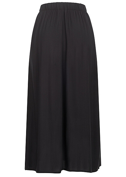 ONLY Dames Viscose Rok in lange vorm met knopen zwart