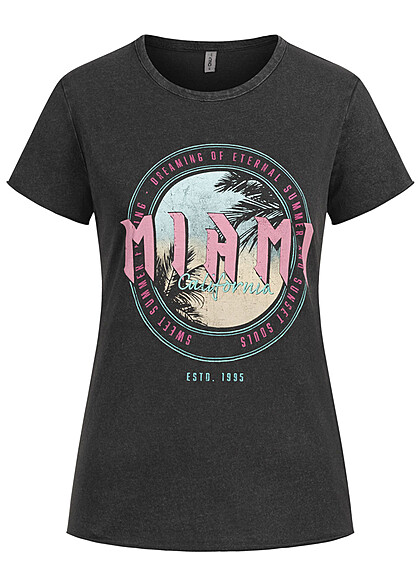 ONLY Dames T-Shirt met ronde hals en