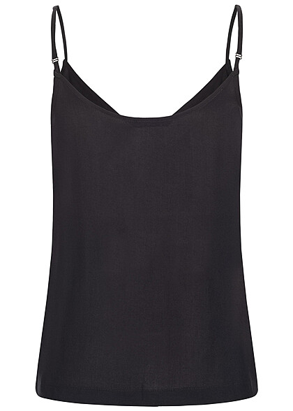 ONLY Dames Top met V-hals en knoppen zwart