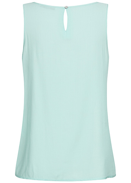 ONLY Dames Viscose Blouse Top met crewneck turkoois