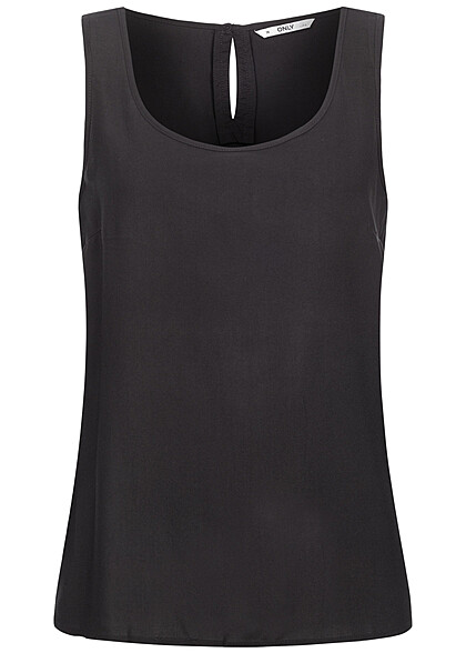 ONLY Dames Viscose Blouse Top met crewneck zwart