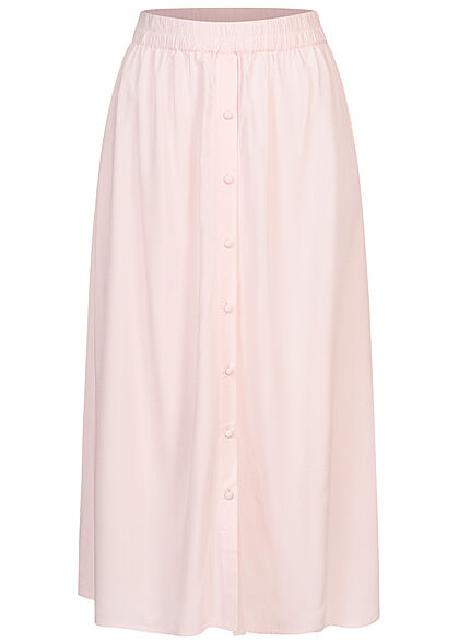 Vero Moda Dames Viscose Rok met knopen en elastiek in tailleband roze