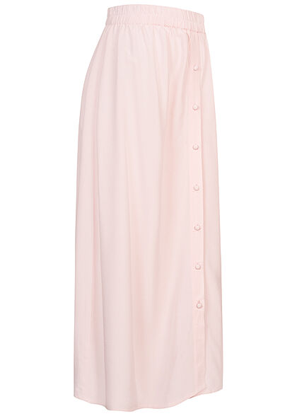 Vero Moda Dames Viscose Rok met knopen en elastiek in tailleband roze