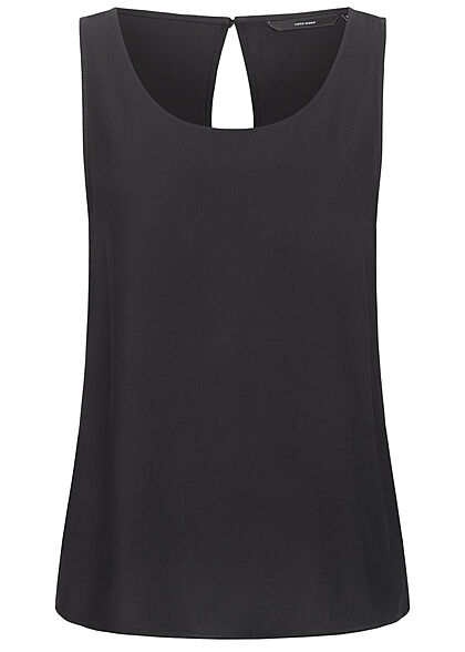 Vero Moda Dames Viscose Top met ronde hals zwart