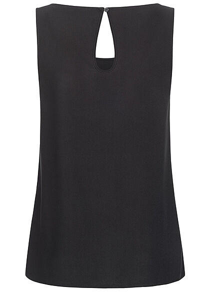 Vero Moda Dames Viscose Top met ronde hals zwart
