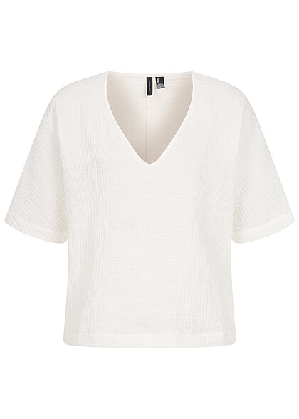 VILA Dames NOOS Tencel Modal T Shirt wit