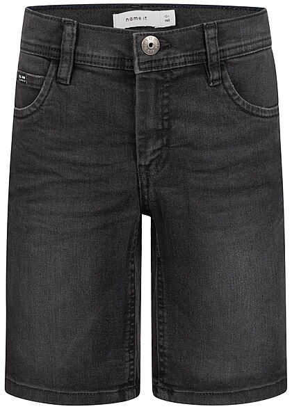 Name it Kids Jongens Jeans Korte broek met 5 zakken zwart - Art.-Nr.: 22040266