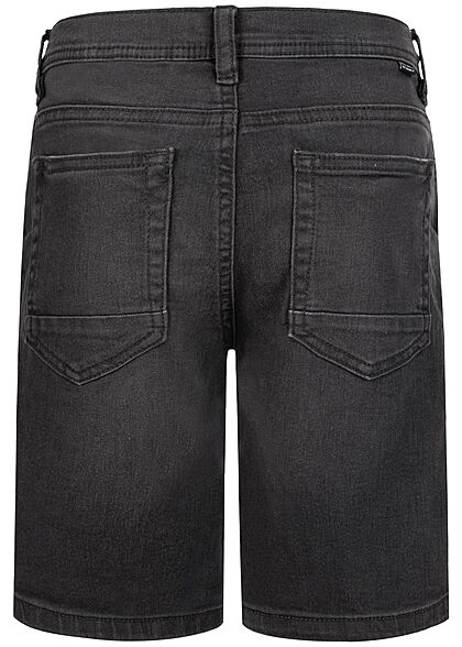 Name it Kids Jongens Jeans Korte broek met 5 zakken zwart