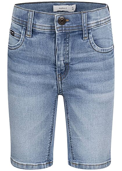 Name it Kids Jongens Jeans Korte broek met 5 zakken blauw