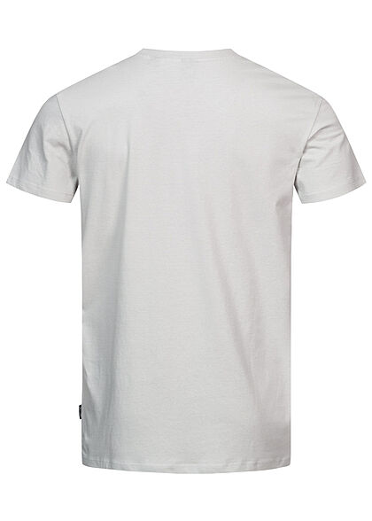ONLY & SONS Heren T-shirt met Longboard opdruk grijs