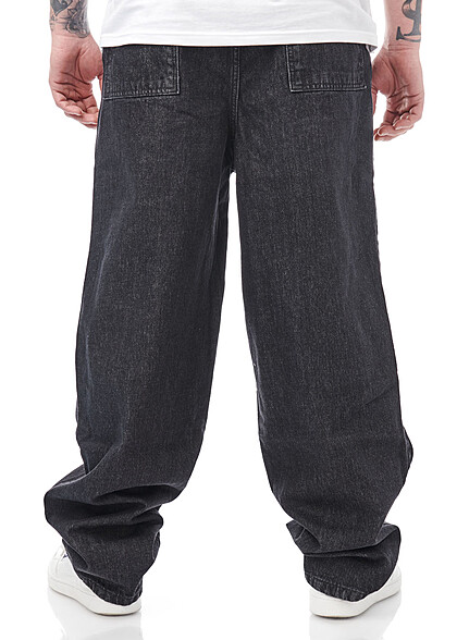 Urban Classics Herren 90's Jeans Hose mit 4-Pockets schwarz