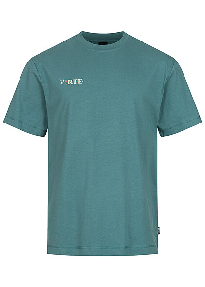 Only & Sons Herren T-Shirt mit Verte Print hinten und vorn hydro türkis