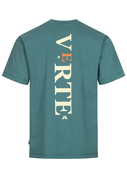 Only & Sons Herren T-Shirt mit Verte Print hinten und vorn hydro türkis