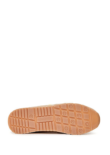Tom Tailor Dames 2-Tone Sneaker met veters beige roze