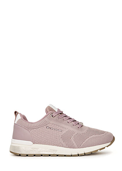 Tom Tailor Dames Loopsneaker met memory zool en veters paars
