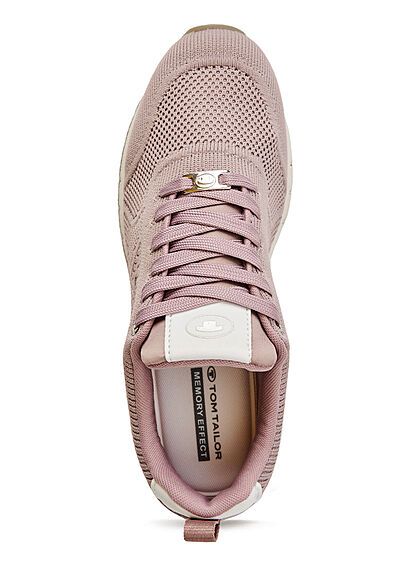 Tom Tailor Dames Loopsneaker met memory zool en veters paars