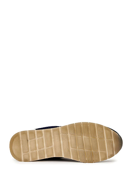 Tom Tailor Dames Loopsneaker met memory zool en veters marineblauw
