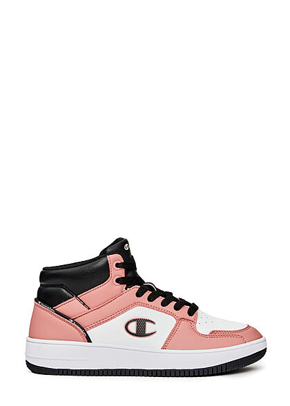 Champion Dames Mid-Cut Sneaker van kunstleer roze wit
