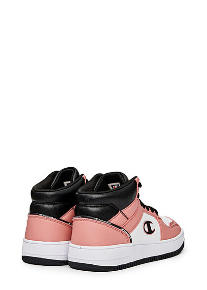 Champion Dames Mid-Cut Sneaker van kunstleer roze wit