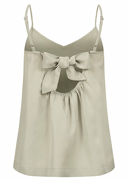 Vero Moda Damen V-Neck Top mit Schleifendetail hinten desert sage grün