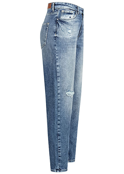 ONLY Damen NOOS Jeans Hose mit 5-Pockets destroyed look medium blau denim
