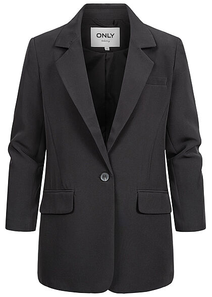 ONLY Damen NOOS Blazer mit Knopfverschlus und 2-Pockets schwarz