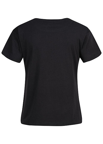 Champion Damen T-Shirt mit Logo Print schwarz weiss