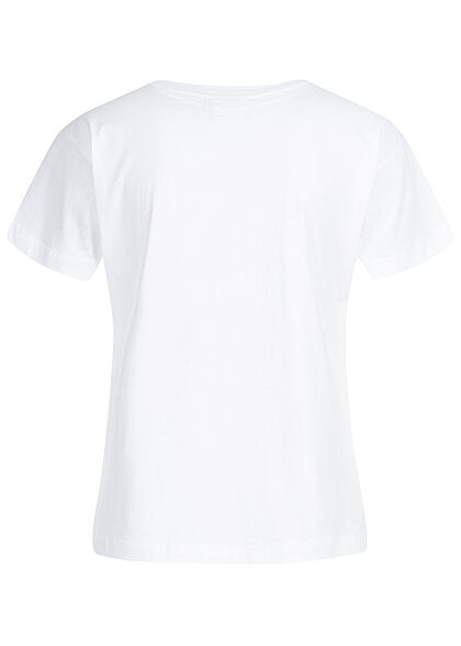 Champion Damen T-Shirt mit Logo Print weiss schwarz