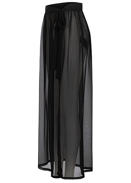 ONLY Dames Strandrok met binddetail zwart