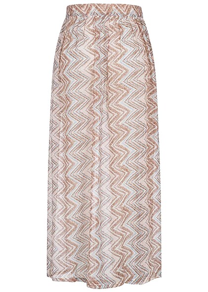ONLY Dames Strandrok met binddetail zigzag print roze