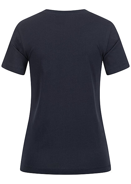 Champion Dames T-Shirt met logo-opdruk blauw wit