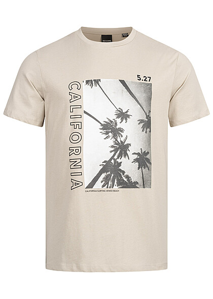 ONLY & SONS Heren T-shirt met California opdruk grijs