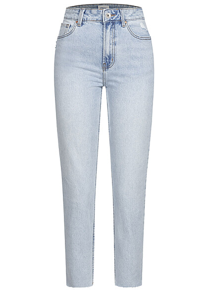 ONLY Dames NOOS High Waist Jeans Broek met 5 zakken lichtblauw