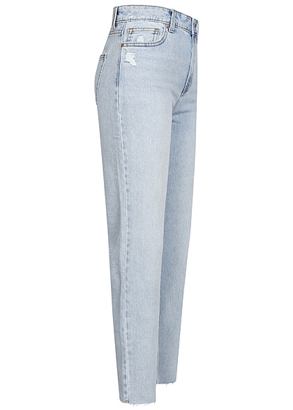 ONLY Dames NOOS High Waist Jeans Broek met 5 zakken lichtblauw