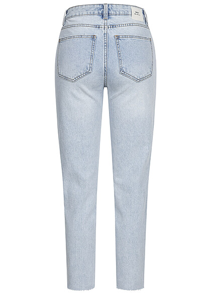 ONLY Dames NOOS High Waist Jeans Broek met 5 zakken lichtblauw